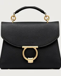 Ferragamo Donna Borsa a mano ornamento Gancini Nero Nero