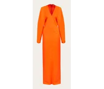 Ferragamo Donna Abito lungo con manica a kimono Arancione Arancione
