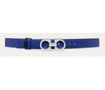 Donna Cintura reversibile e regolabile Gancini Blu