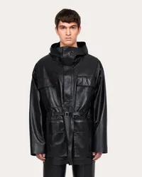 Ferragamo Uomo Parka in nappa Nero Nero