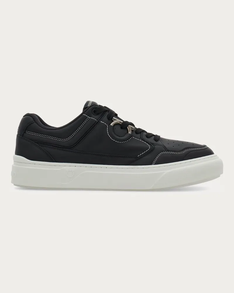 Ferragamo Uomo Sneaker Gancini Nero Nero