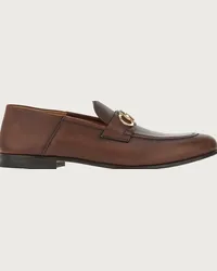 Ferragamo Uomo Mocassino mule con ornamento Gancini Marrone Marrone