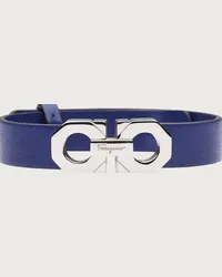 Ferragamo Uomo Bracciale Gancini (L) Blu Blu