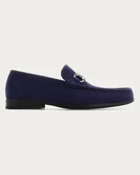 Ferragamo Uomo Mocassino ornamento Gancini Blu Blu