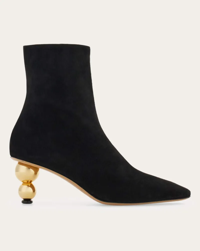Ferragamo Donna Stivaletto tacco sfera Nero Nero