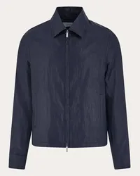 Ferragamo Uomo Blouson in lino cerato Blu Blu