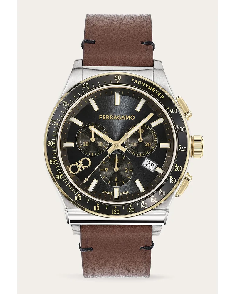 Ferragamo Uomo Orologio Ferragamo 1927 Chrono Marrone Marrone