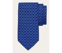 Uomo Cravatta in seta stampa Onde Blu