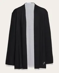 Ferragamo Donna Cardigan con scollo a scialle Nero Nero