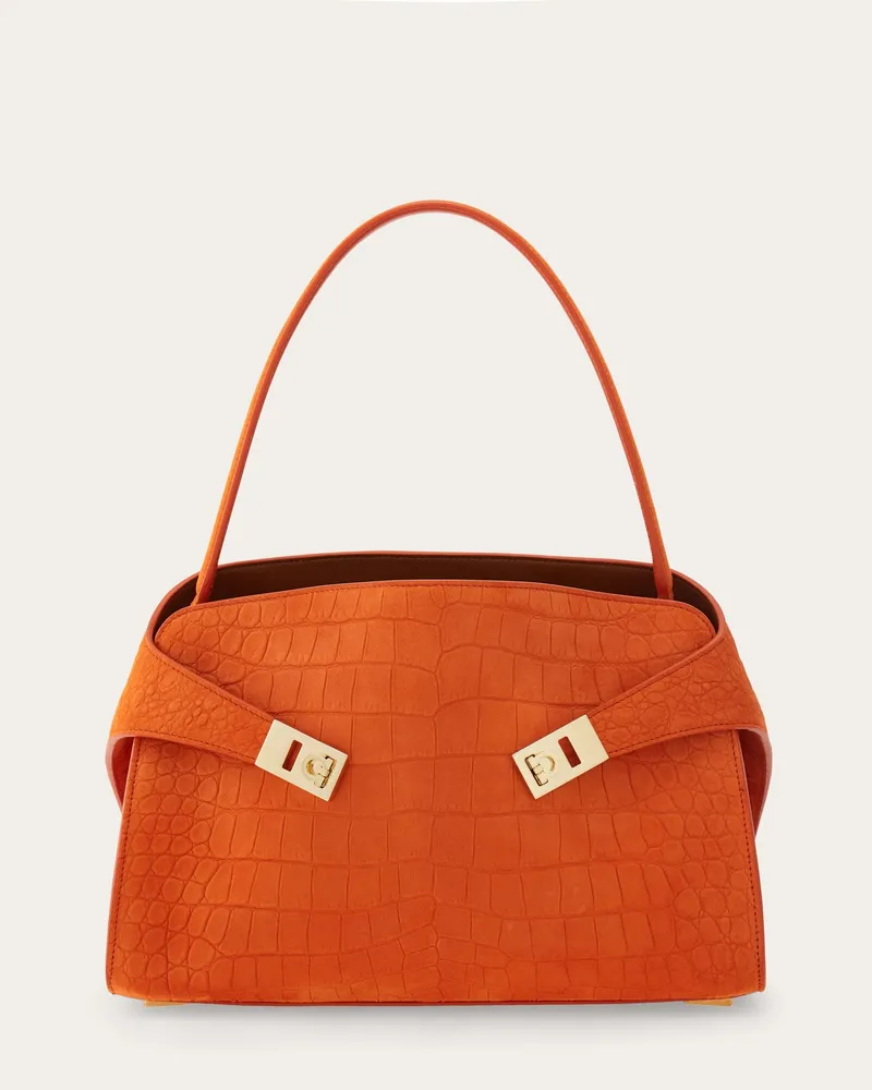Ferragamo Donna Borsa a spalla Hug soft (M) Arancione Arancione