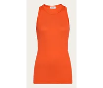 Donna Top smanicato in jersey Arancione