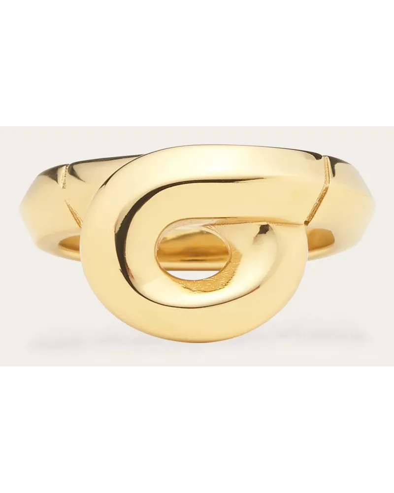 Ferragamo Donna Anello ferma foulard Gancini Oro Oro
