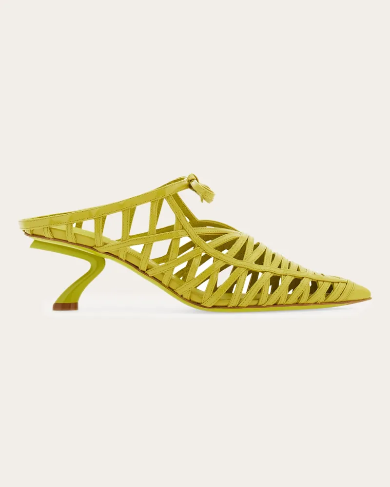Ferragamo Donna Mule tacco scultura S Giallo Giallo