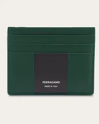 Ferragamo Uomo Porta carte di credito bicolor Verde Verde