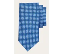 Uomo Cravatta in seta stampa Tasto Blu