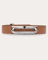 Ferragamo Uomo Bracciale con ornamento Gancini Marrone Marrone