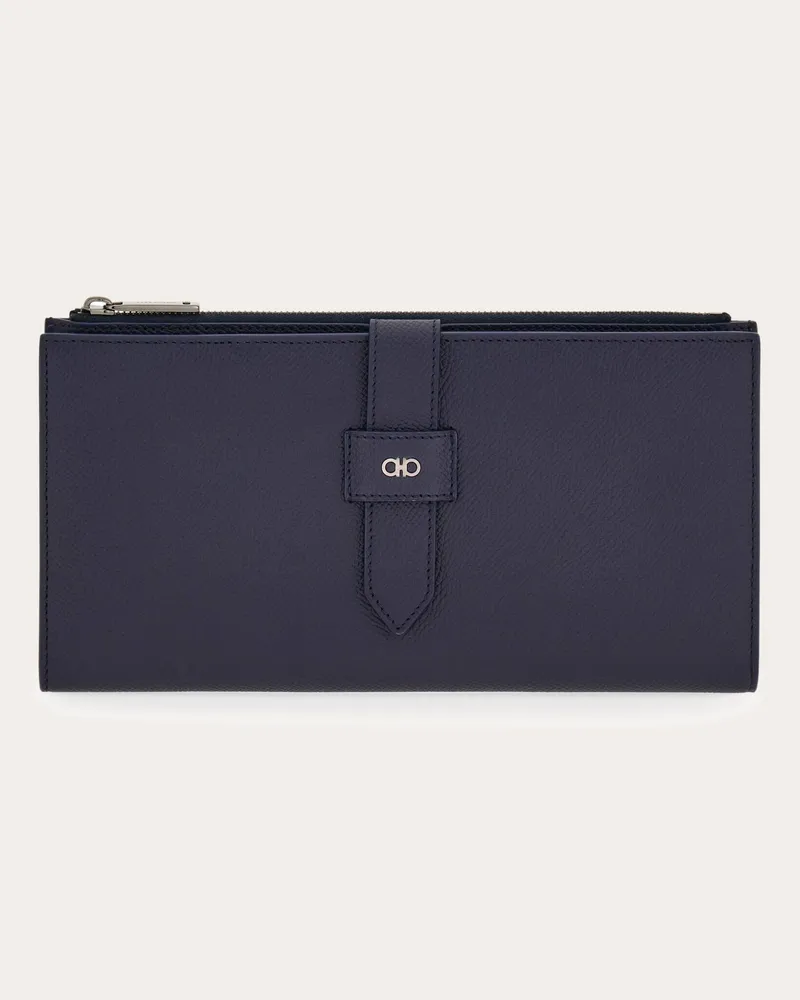 Ferragamo Uomo Porta documenti Gancini Blu Blu