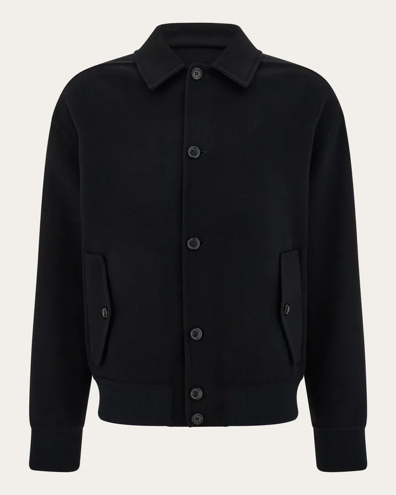 Ferragamo Uomo Blouson in lana cashmere Nero Nero