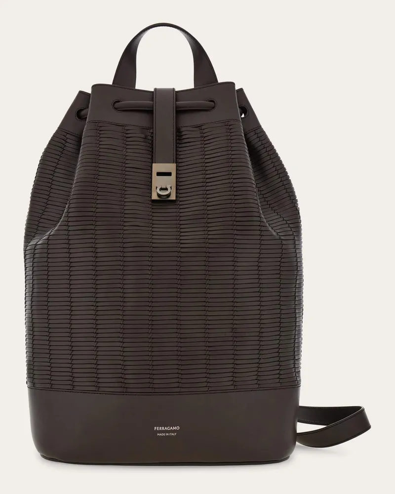 Ferragamo Uomo Zaino Sailor Marrone Marrone