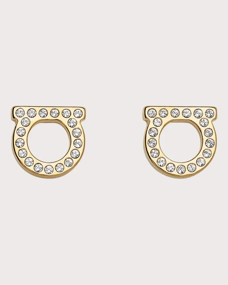 Ferragamo Donna Orecchini Gancini Crystals - S Oro Oro