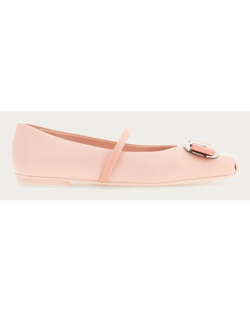 Ferragamo Donna Ballerina new Vara plate Rosa Rosa