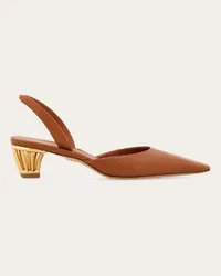 Ferragamo Donna Slingback tacco gabbia Marrone Marrone