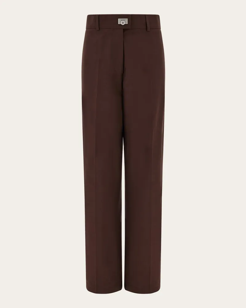 Ferragamo Donna Pantalone sartoriale Marrone Marrone