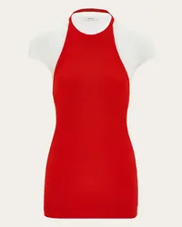 Ferragamo Donna Top effetto doppio capo Rosso Rosso