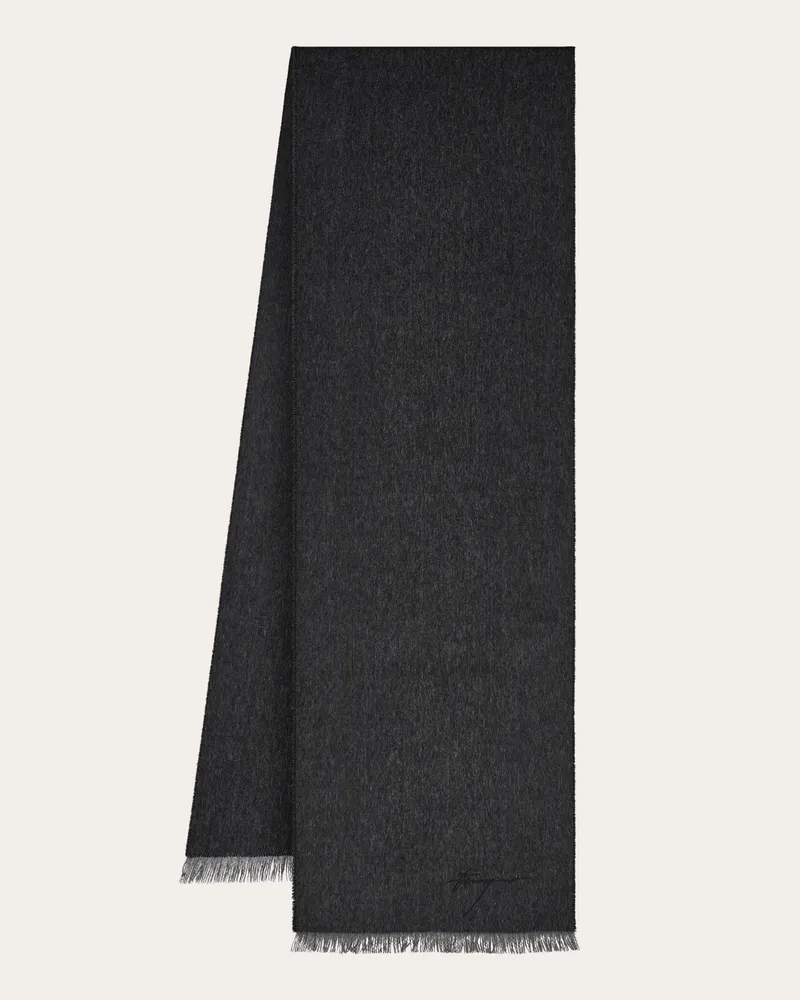 Ferragamo Uomo Sciarpa in cashmere Grigio Grigio