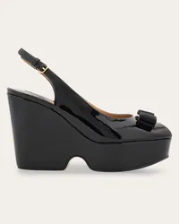 Ferragamo Donna Sandalo fiocco Vara con platform Nero Nero