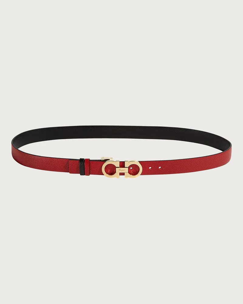 Ferragamo Donna Cintura reversibile e regolabile Gancini Rosso Rosso