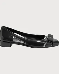 Ferragamo Donna Ballerina jelly fiocco Vara Nero Nero