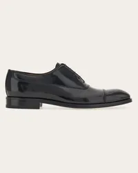 Ferragamo Uomo Oxford con toe cap Nero Nero