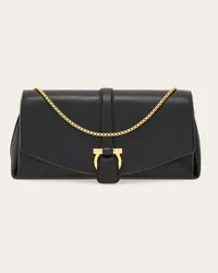 Ferragamo Donna Borsa a tracolla con patta (M) Nero Nero