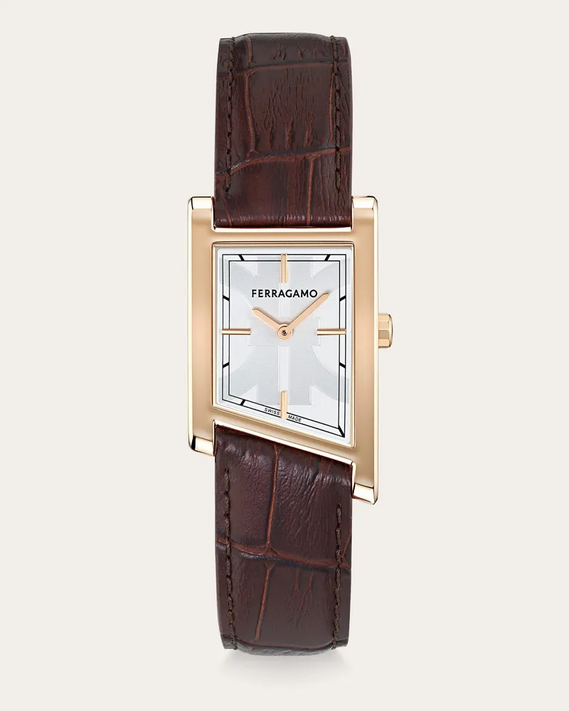 Ferragamo Uomo Orologio Ferragamo Asymetrique Marrone Marrone