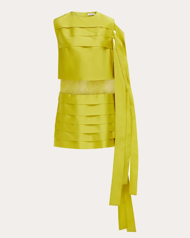 Ferragamo Donna Mini abito con pizzo Giallo Giallo