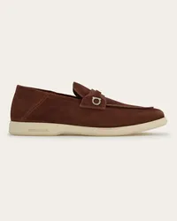 Ferragamo Uomo Mocassino destrutturato ornamento Gancini Marrone Marrone