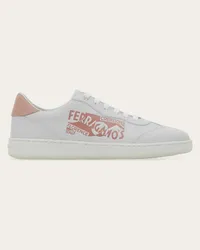 Ferragamo Donna Sneaker bassa con logo Rosa Rosa