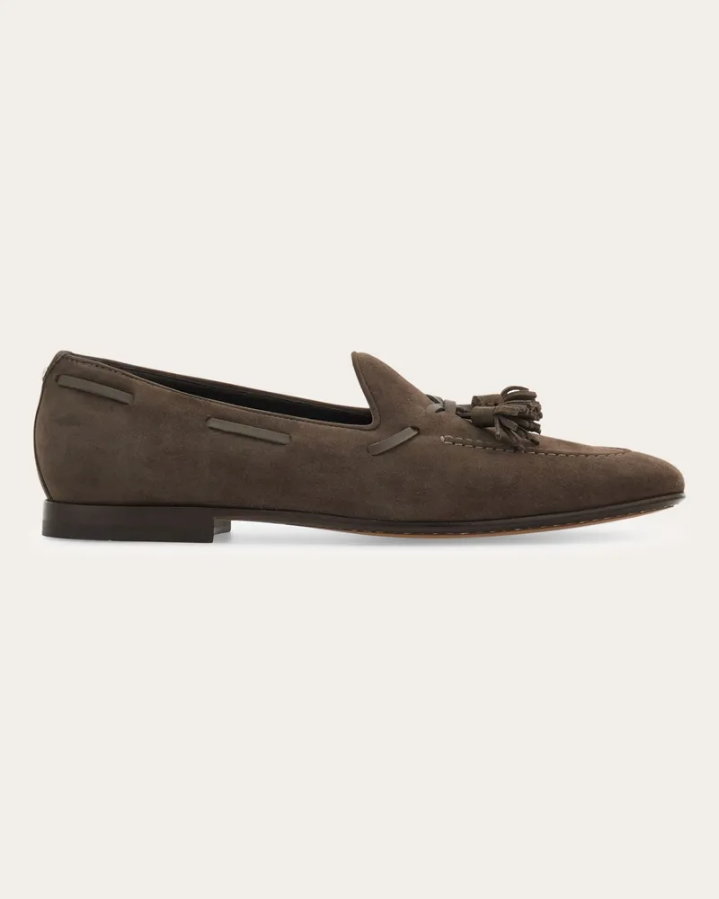 Ferragamo Uomo Mocassino con nappine Grigio Grigio