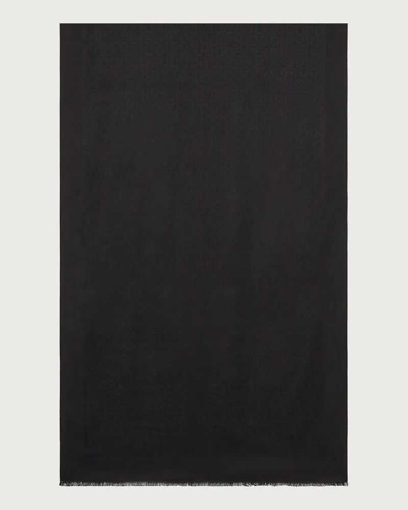 Ferragamo Donna Stola Gancini Nero Nero