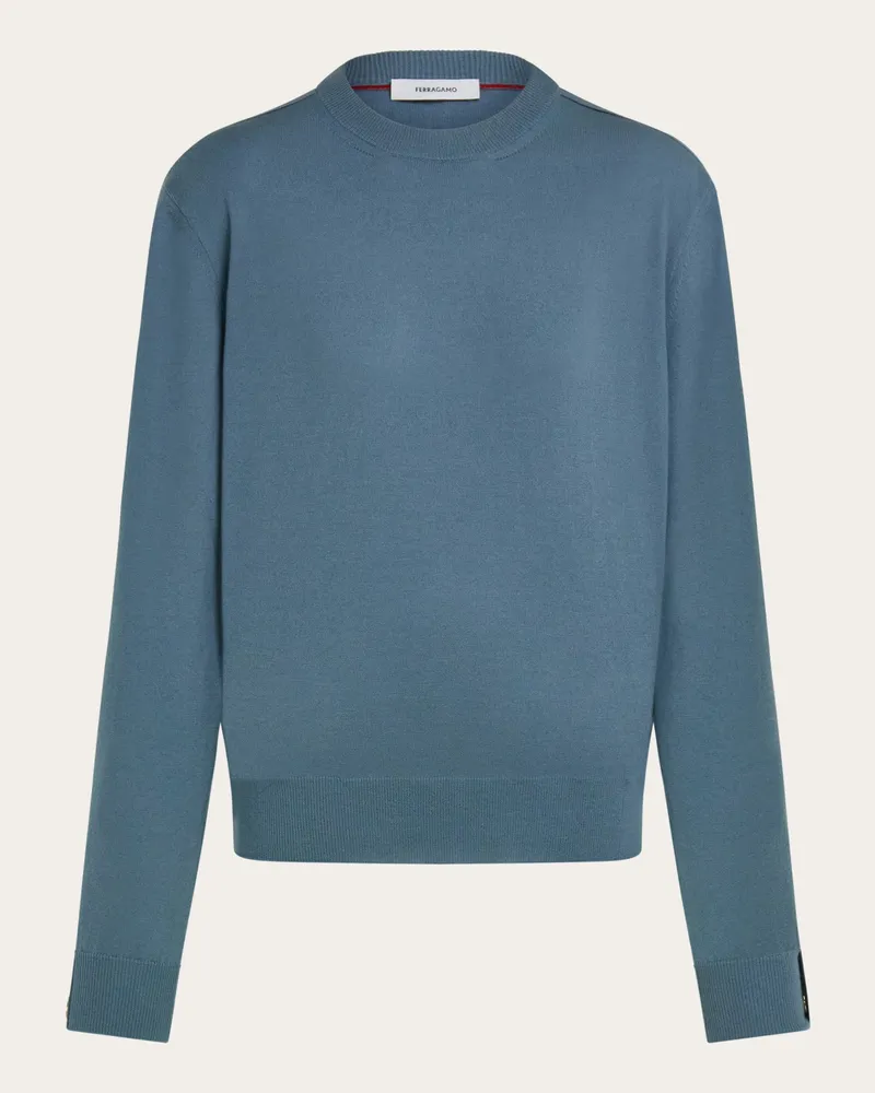 Ferragamo Donna Maglia a manica lunga con nastro Verde Verde
