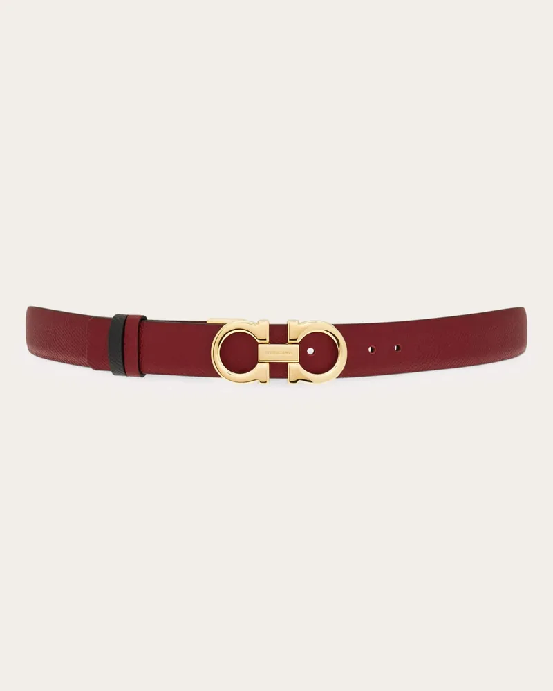 Ferragamo Donna Cintura reversibile e regolabile Gancini Rosso Rosso