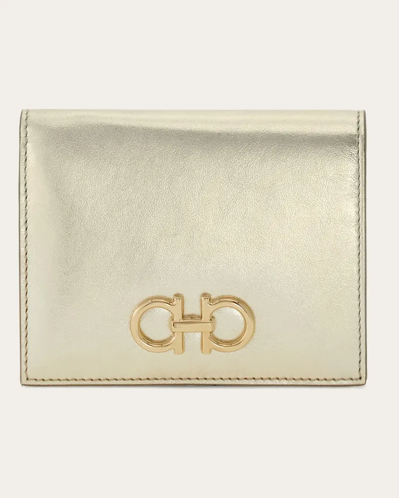 Ferragamo Donna Portafoglio compatto Gancini Oro Oro