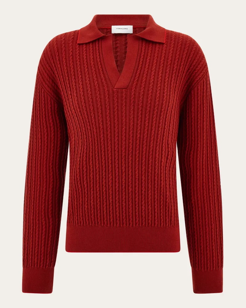 Ferragamo Uomo Maglia a polo Rosso Rosso