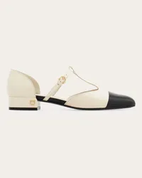 Ferragamo Donna Ballerina con T-strap Bianco Bianco