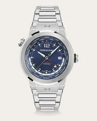 Ferragamo Uomo Orologio F-80 GMT Blu Blu