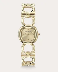 Ferragamo Donna Orologio Double Gancini Beige Beige