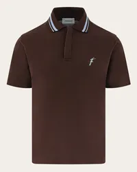 Ferragamo Uomo Polo in cotone biologico Marrone Marrone