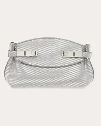 Ferragamo Donna Borsa a tracolla Hug con cristalli Bianco Bianco