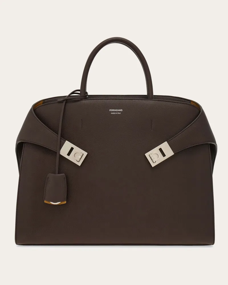 Ferragamo Uomo Borsa da lavoro Hug Marrone Marrone